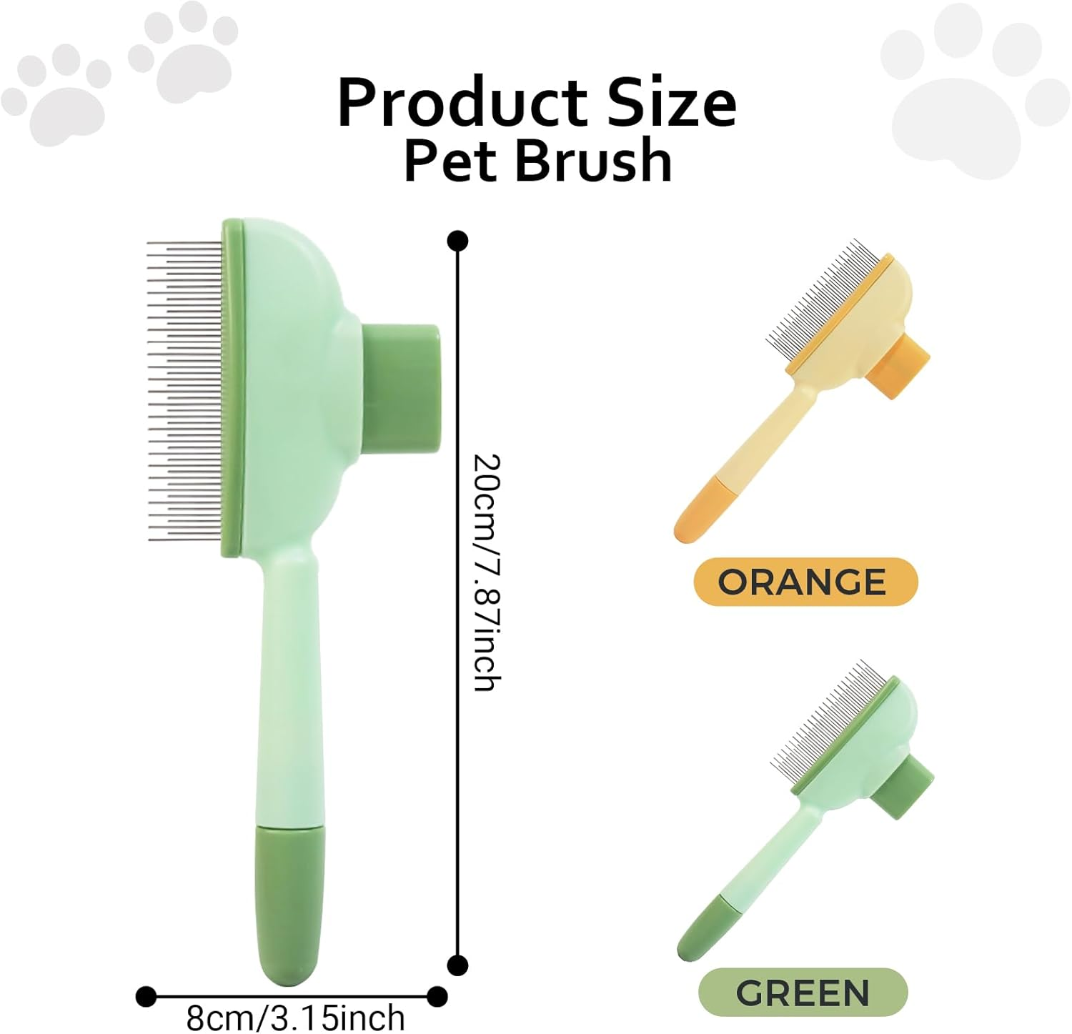Self Cleaning Pet Grooming Brush for Cats and Dogs, Soft Brush for Short and Long Hair, Anti-Tangle Massage Comb Effective Tool for Pets image number 1