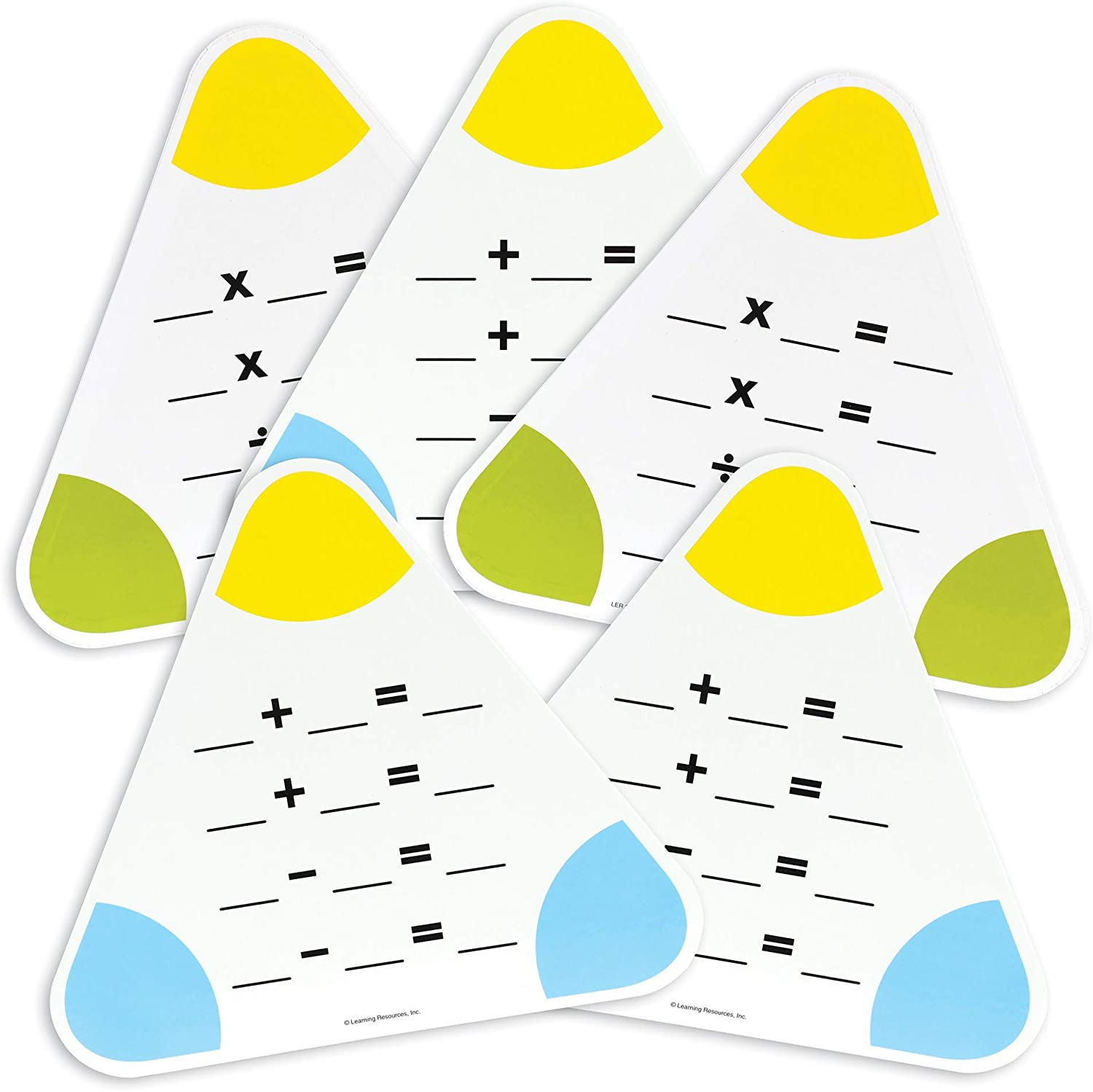 Learning Resources Write & Wipe Fact Family Boards, Dry Erase, Set of 5 Double-Sided Boards, Ages 6+ image number 2