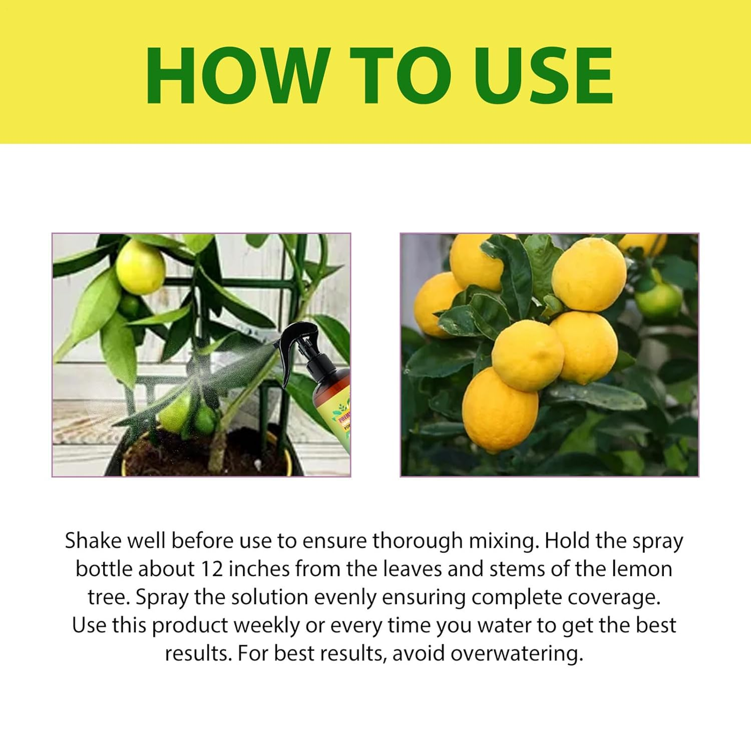 Natural Grower Liquid Fertilizer - Lemon Tree Spray | 100Ml Professional Lemon Tree Spray Mist, Natural Growth, Convenient to Use Liquid for Healthy Leaves and Root Growth image number 1