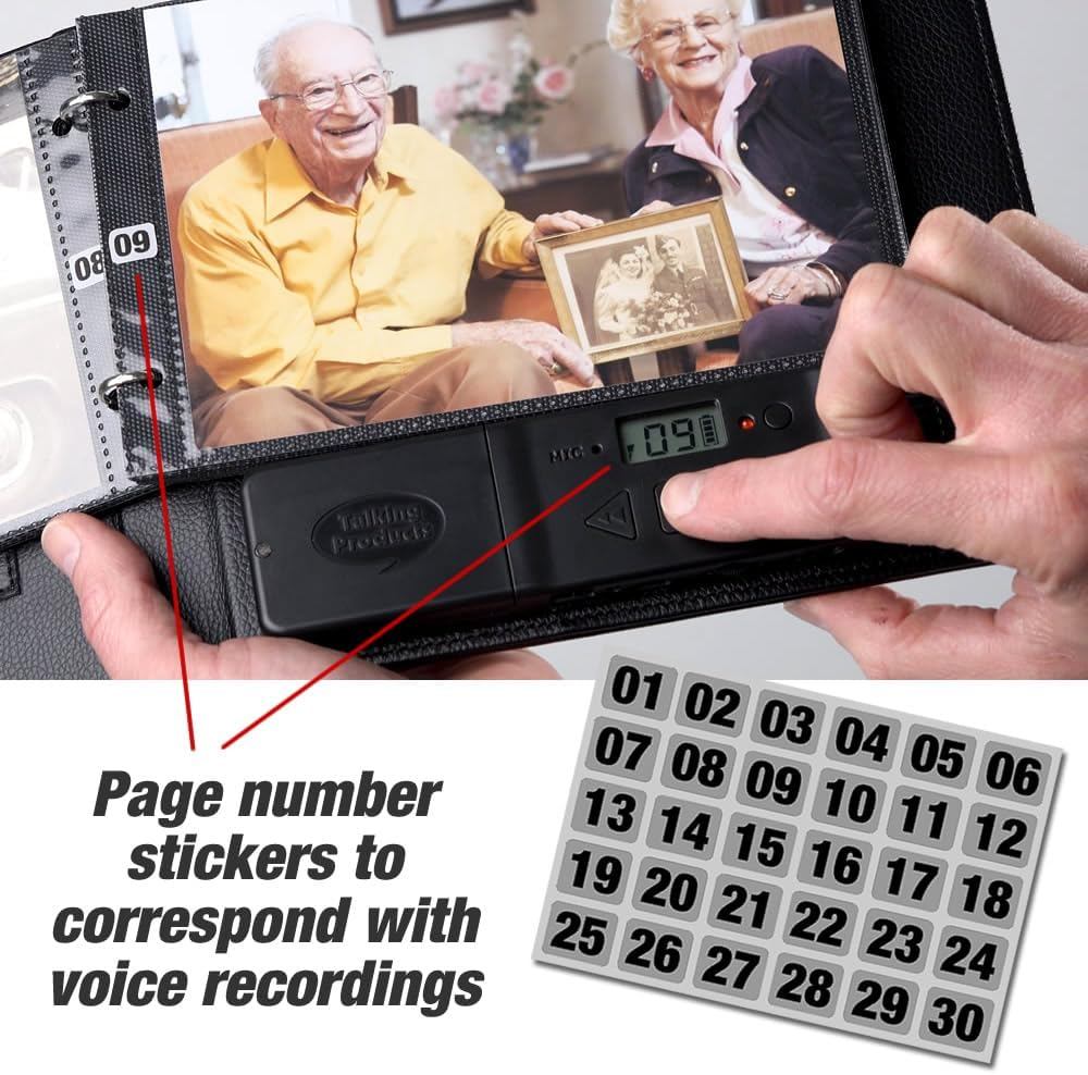 Talking Products, Voice Recordable & MP3 Talking Photo Album. 2 Hours Recording Time. Faux Leather Cover and 30 7X5" Pages. Create Your Own Memory Book or Welcome Book for Adoption (Deluxe Edition) image number 4