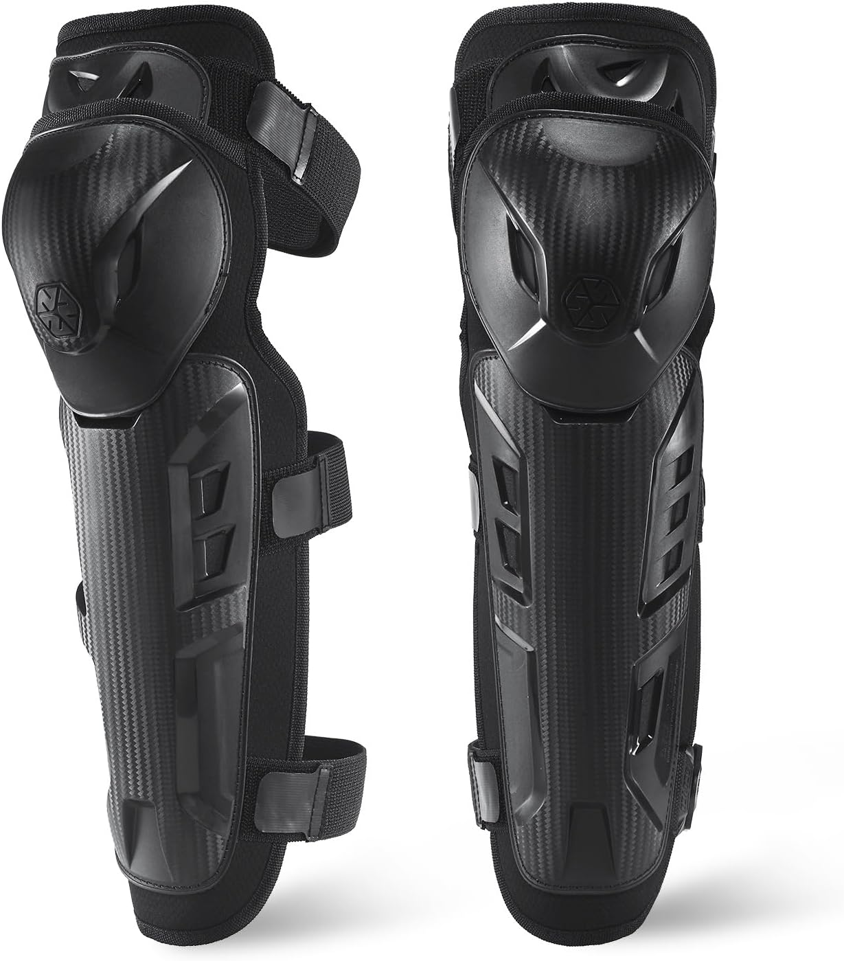 SCOYCO 4Pcs Motorcycle Knee Shin Guards Black Adjustable Long Leg Sleeve Protective Gear Anti-Slip Knee Cap Pads Protector Armor for Motocross Racing Mountain Biking image number 1