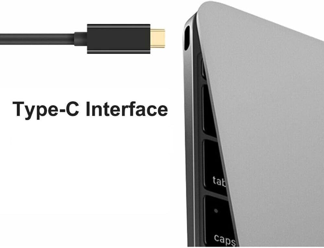 USB C to VGA Cable, USB Type C Plug to VGA Plug Cable Adapter PC Computer Monitor Gold Plated 1.8M image number 2