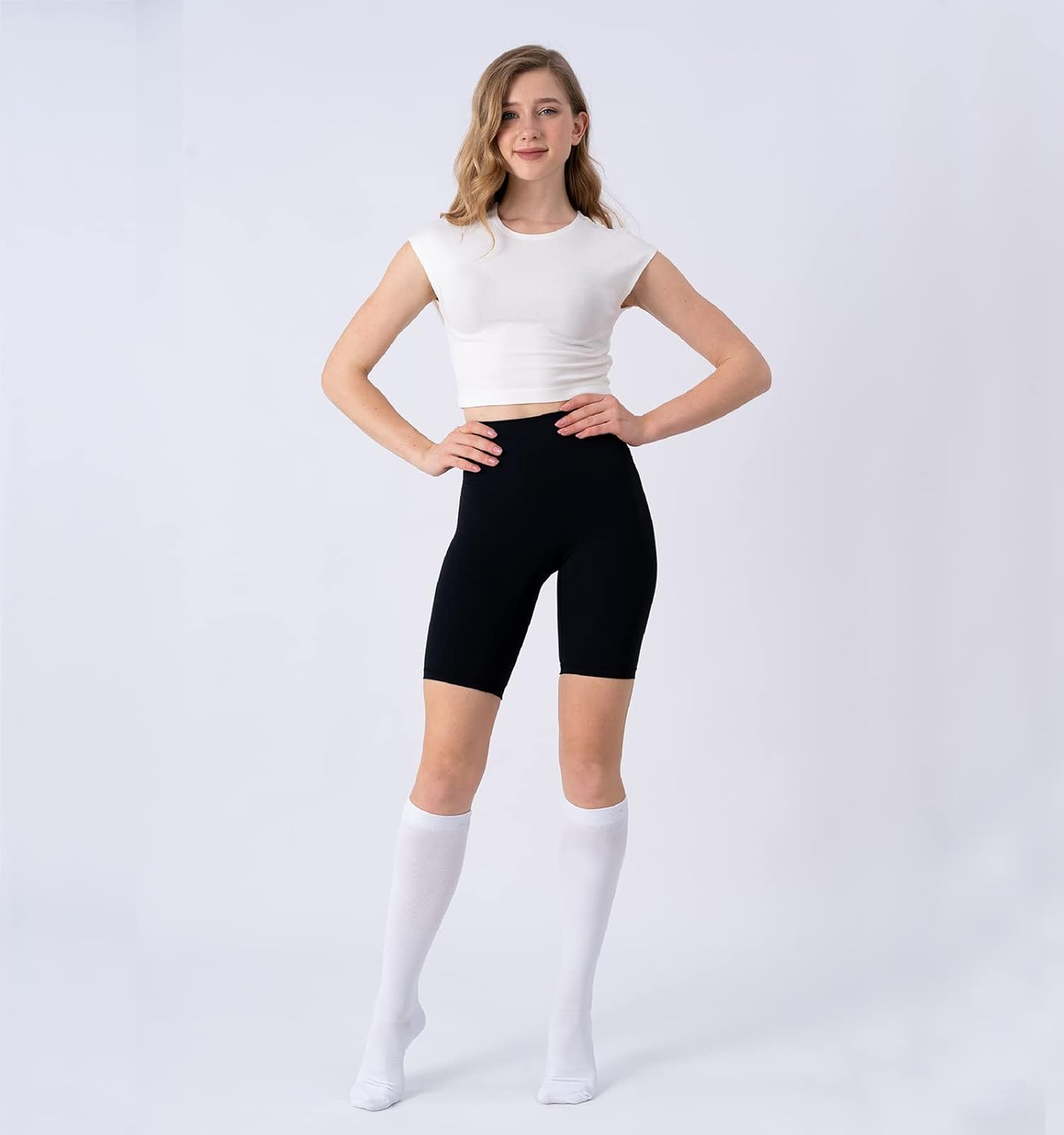 (3 Pairs) Compression Socks 20-30 Mmhg Long Socks for Women and Knee High Socks Best Support for Women image number 6