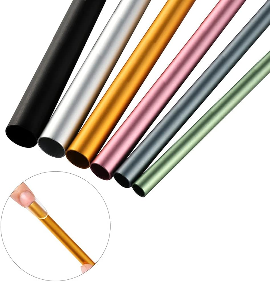 6Pcs Metal Nail Art C Curve Rod Stick Shaping Tube French Acrylic Nail Art Tips Pressing Shaping Manicure Tool for Professional Nail Salon Nail Design Tools