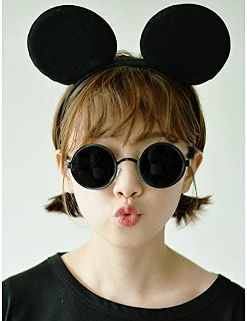 Chuangqi Mouse Ears Headband, Solid Black (Set of 12) image number 5