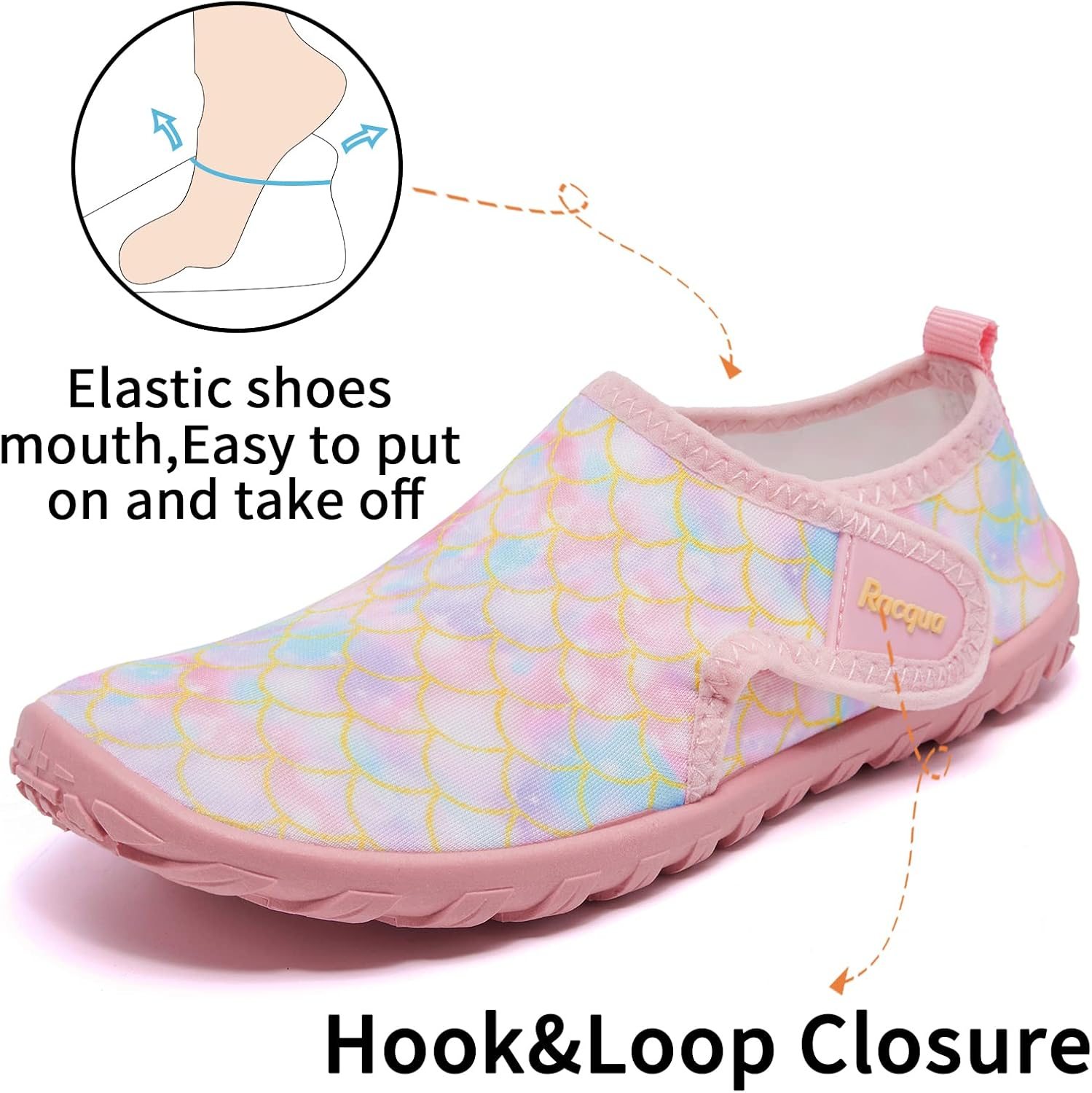 Racqua Water Shoes Beach Sea Shoes for Kids Boys Girls image number 4