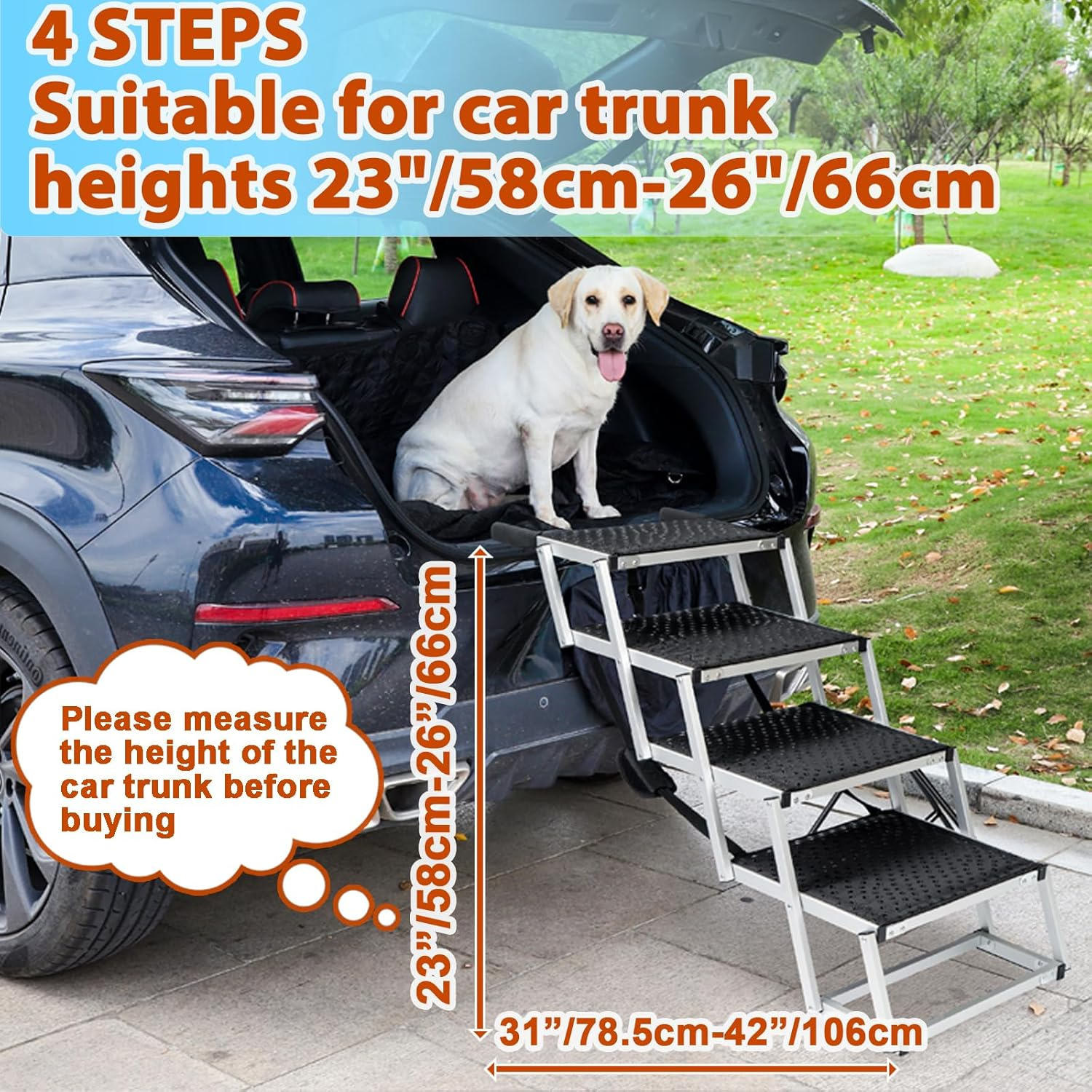 Uross Dog Car Ramp for Large Dogs, 5 Step image number 2