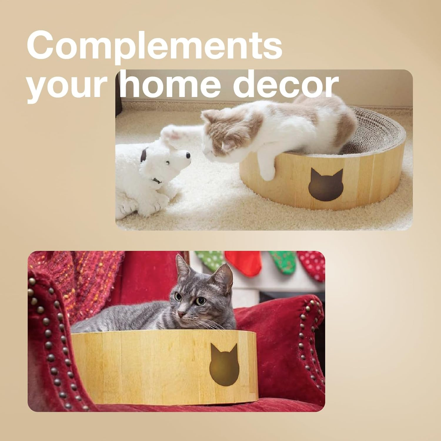 Necoichi Cozy Cat Scratcher Bowl (Cat) image number 1