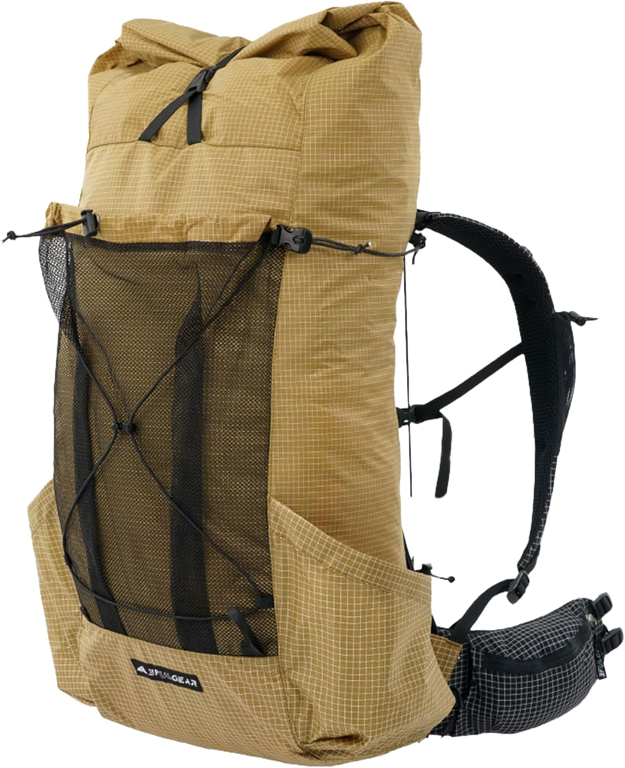 Windhike 3F UL Gear Ultralight Internal Frame Aluminum Backpack Scientific Load-Bearing,Carbon Fiber Crossbar Comfort Weight 3-Stage Adjustable Belt for Hiking & Camping 35+10L