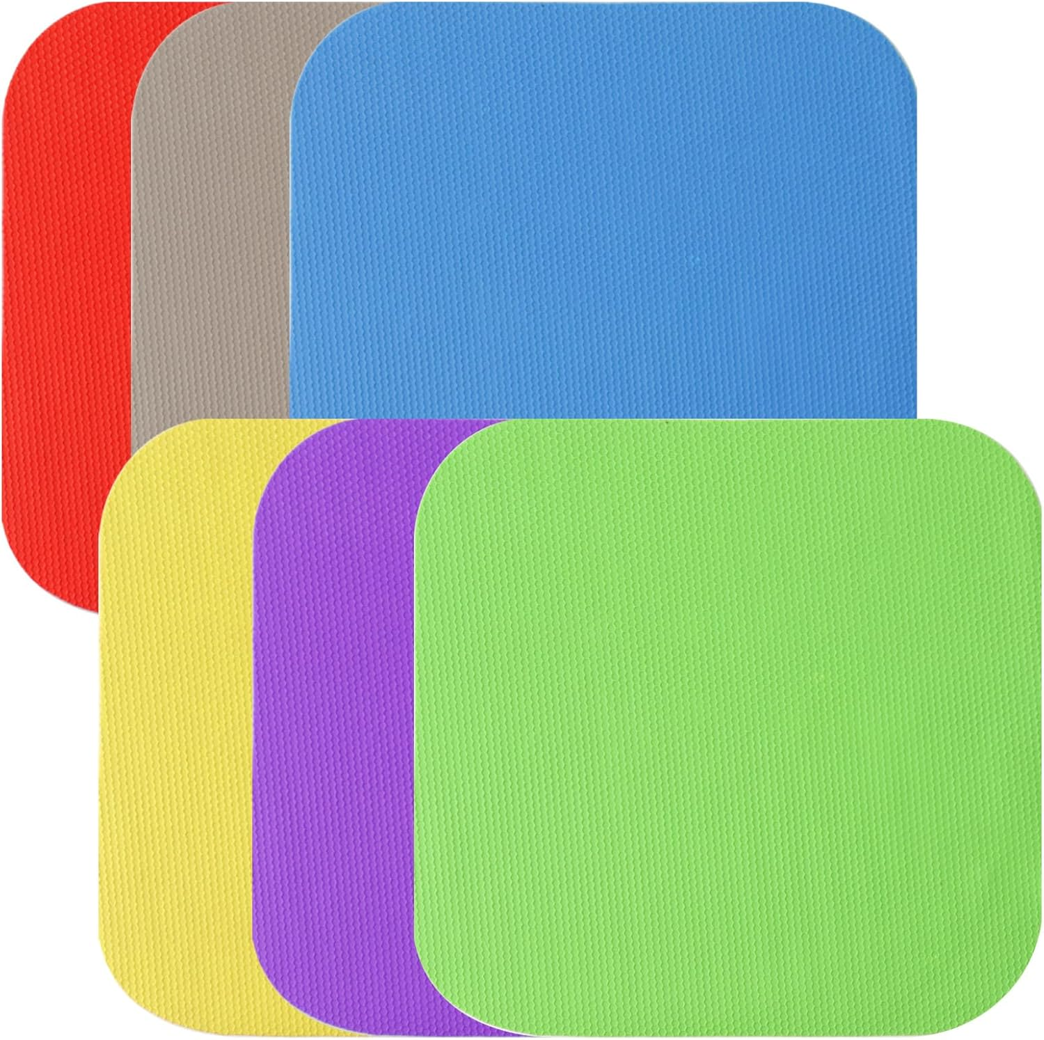 6 Pcs Silicone Jar Opener Pad Color Set, Square Gripper Cushions for Opening Jars with Ease, Ideal for Weak Hands, Seniors, Elderly & Kids, Premium Grip & Durable Rubber-Free Design image number 2
