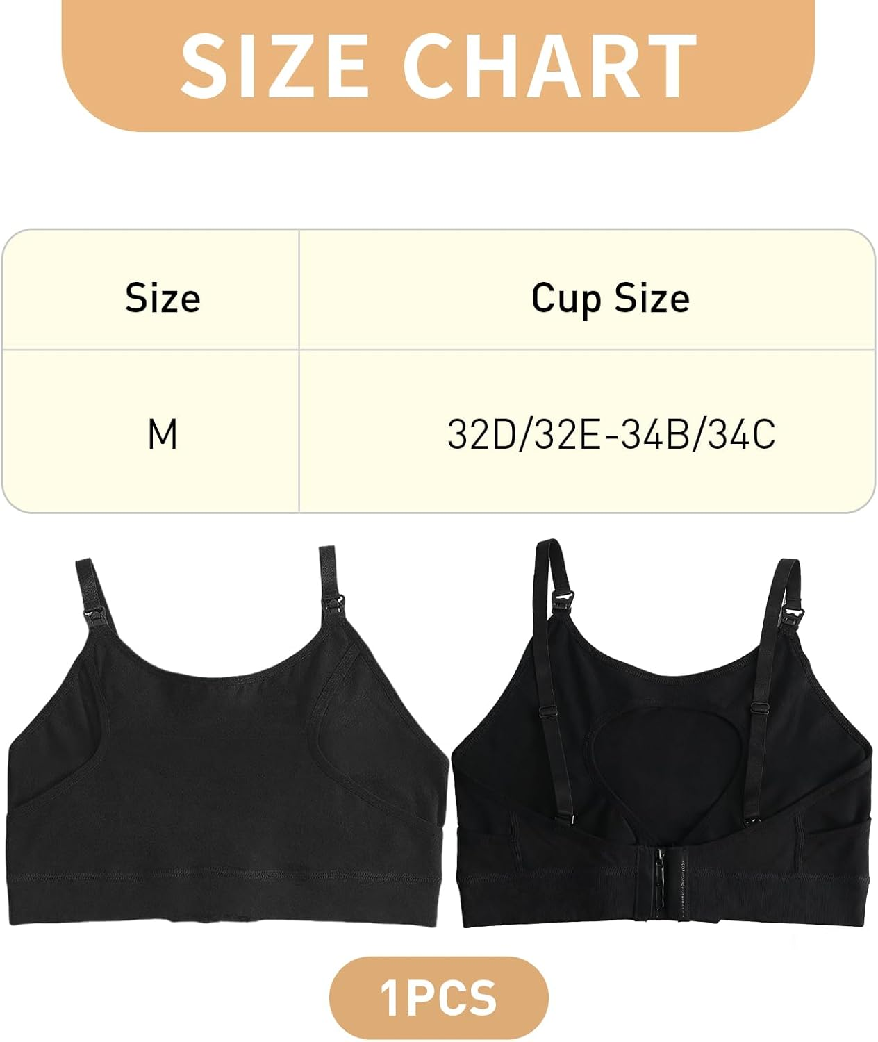 Breastfeeding Nursing Bra, Adjustable with Extended Pumping Bra, Hands-Free Nursing Bras for Breastfeeding, for Breast Pumps, Easy Feeding Black