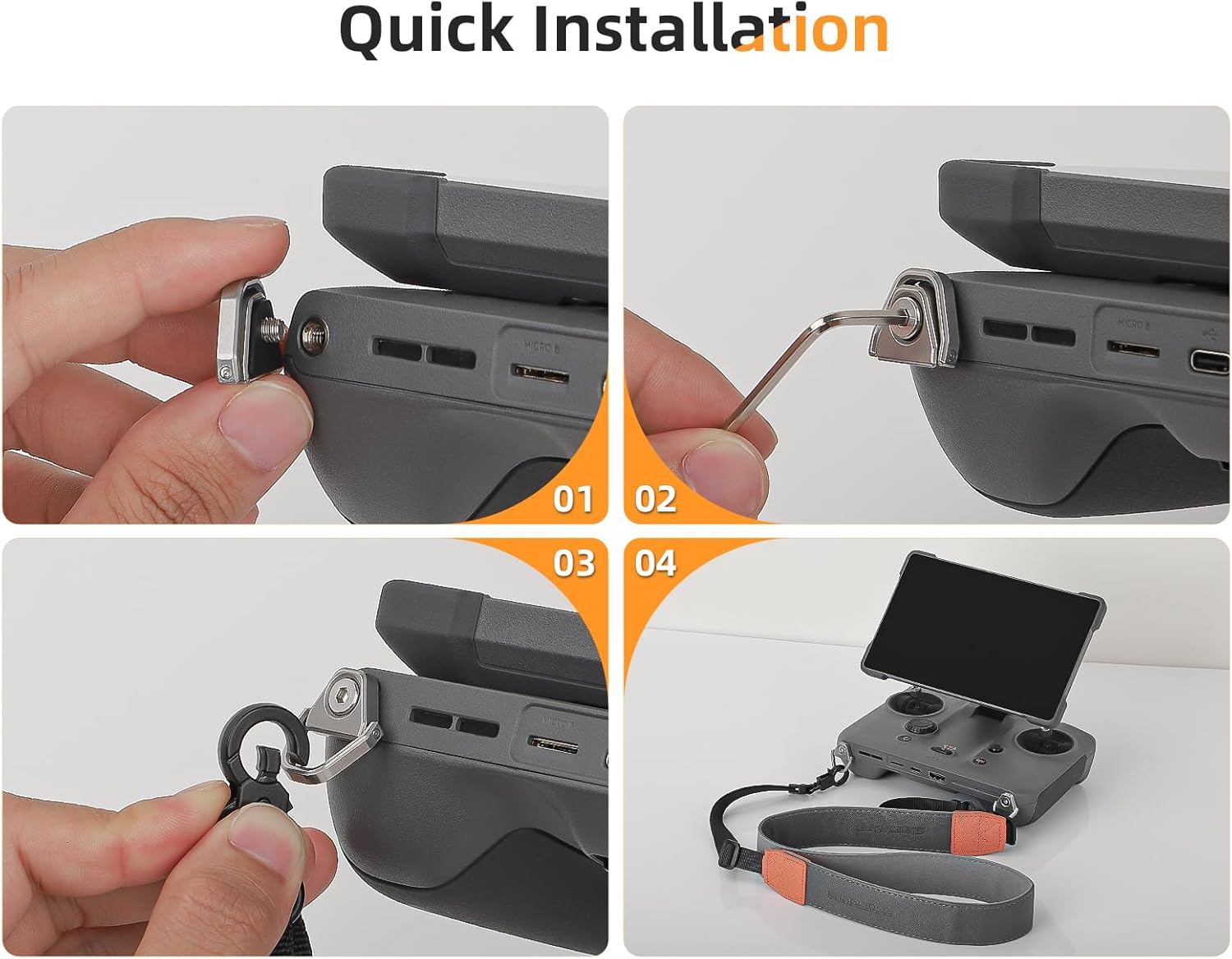 DGBAY PU Leather Lanyard Neck Strap for DJI Mavic 4 Pro,Dji Mini 4 Pro, Mini 3, Mavic 3 Classic, Air 3,Adjustable Strap for DJI RC/DJI RC 2/DJI RC Pro/Dji RC Pro 2/DJI Smart Controller image number 4