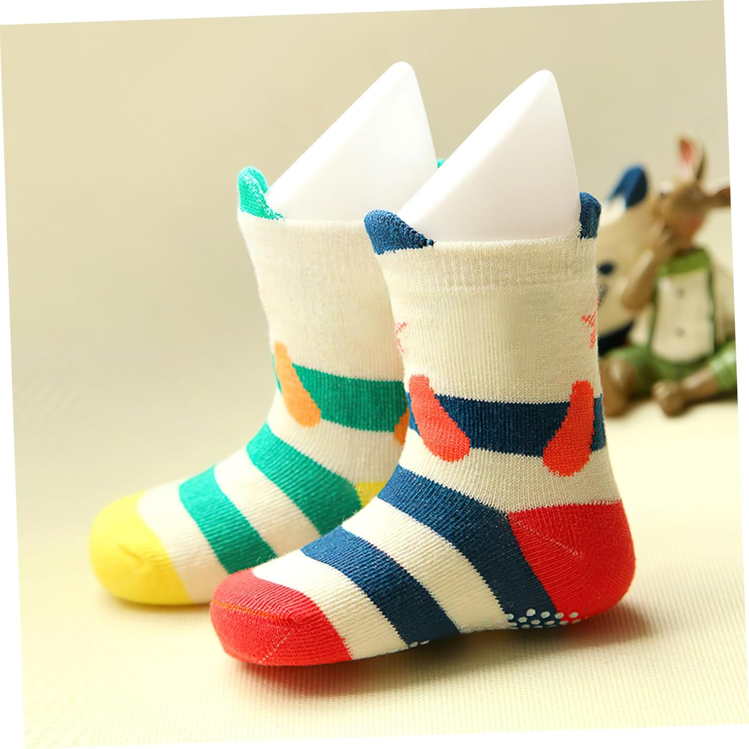 4Pcs Baby Foot Model Toddler Mannequin Feet Plastic Shoe Display Reusable for Retail Shop White and Skin Tone 11.5Cm 14Cm image number 1
