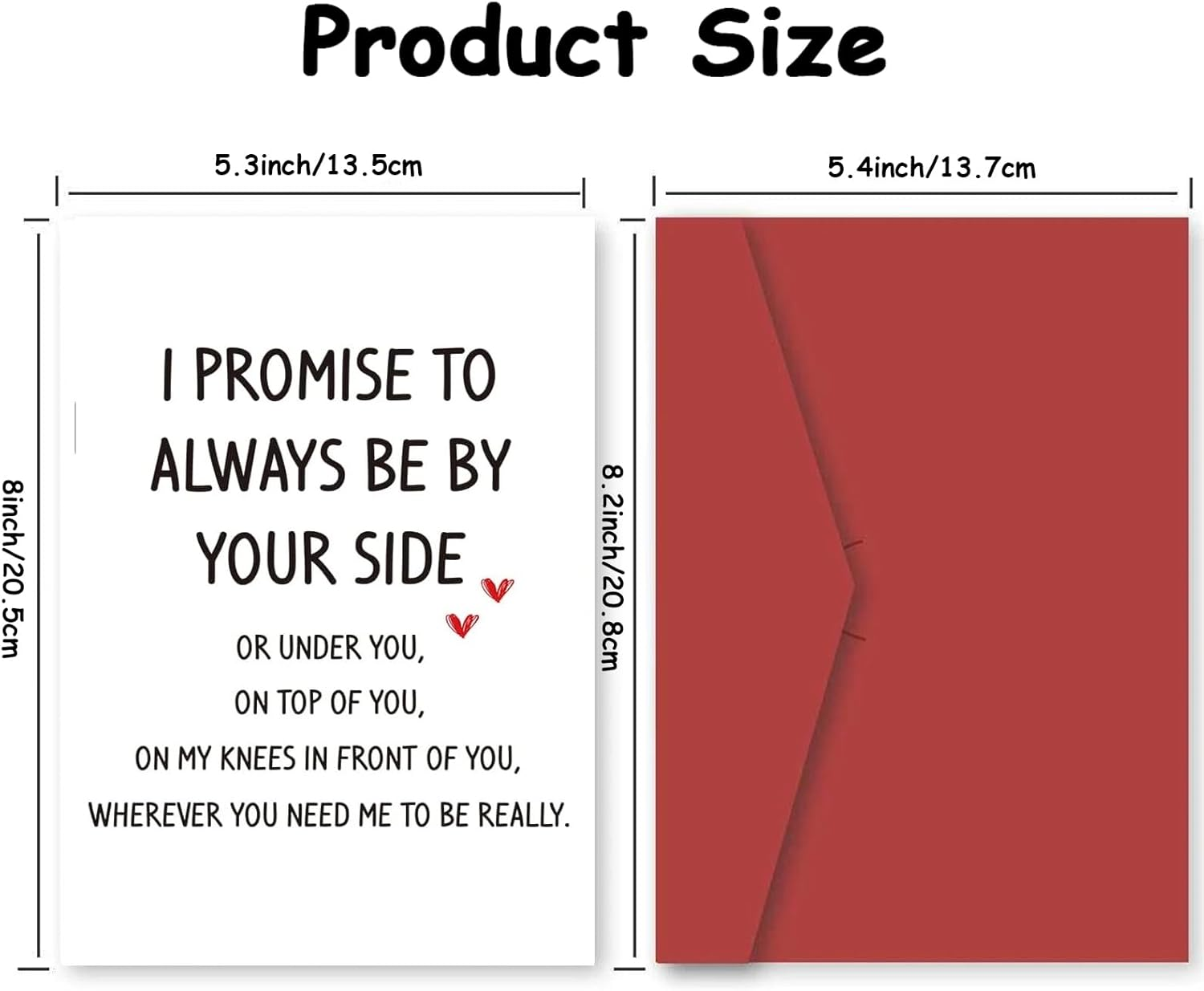 YQQZQ Funny and Sincere Words Card,Perfect for Mother Father Wife Husband Boyfriend Girlfriend (Promise)