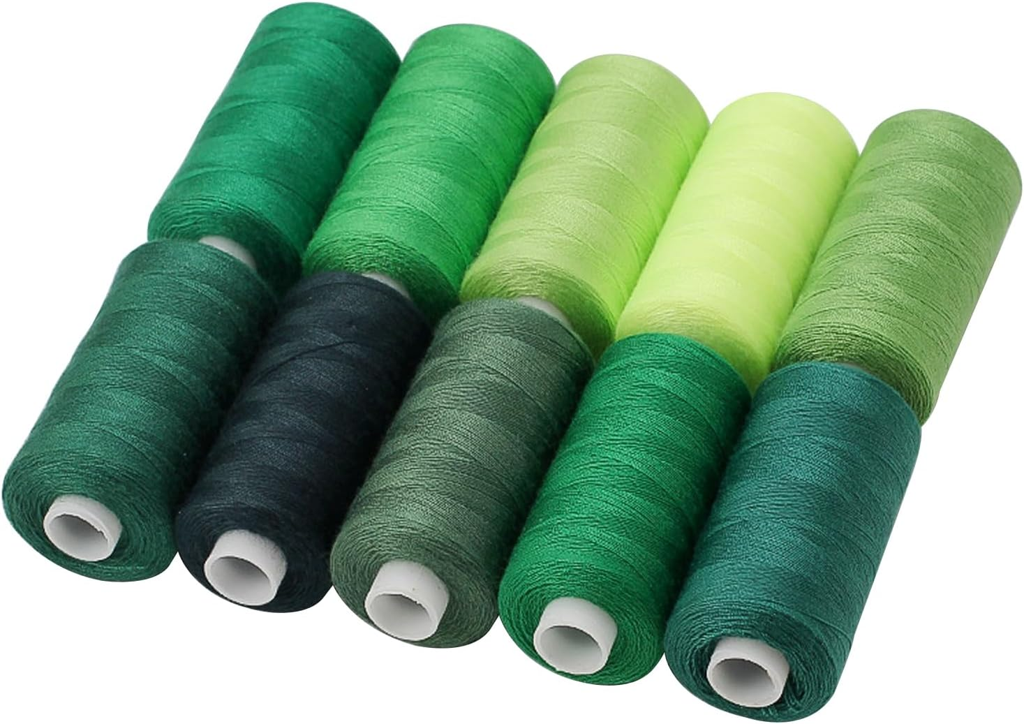 Haobase Sewing Thread Assortment Coil 10 Colors 400 Yards per Spool 40S/2 Polyester Thread Sewing Kit for Hand and Machine Sewing (Dark Color Styles)