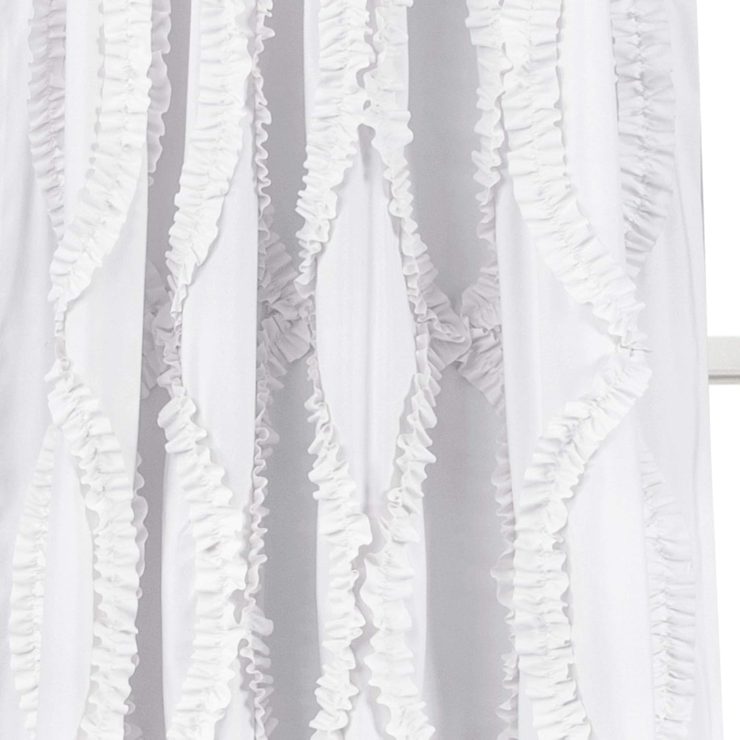 Lush Decor Lush D&Eacute;COR, White Avon Window Panel for Living, Dining Room, Bedroom (Single Curtain), 108&rdquo; X 54 image number 7