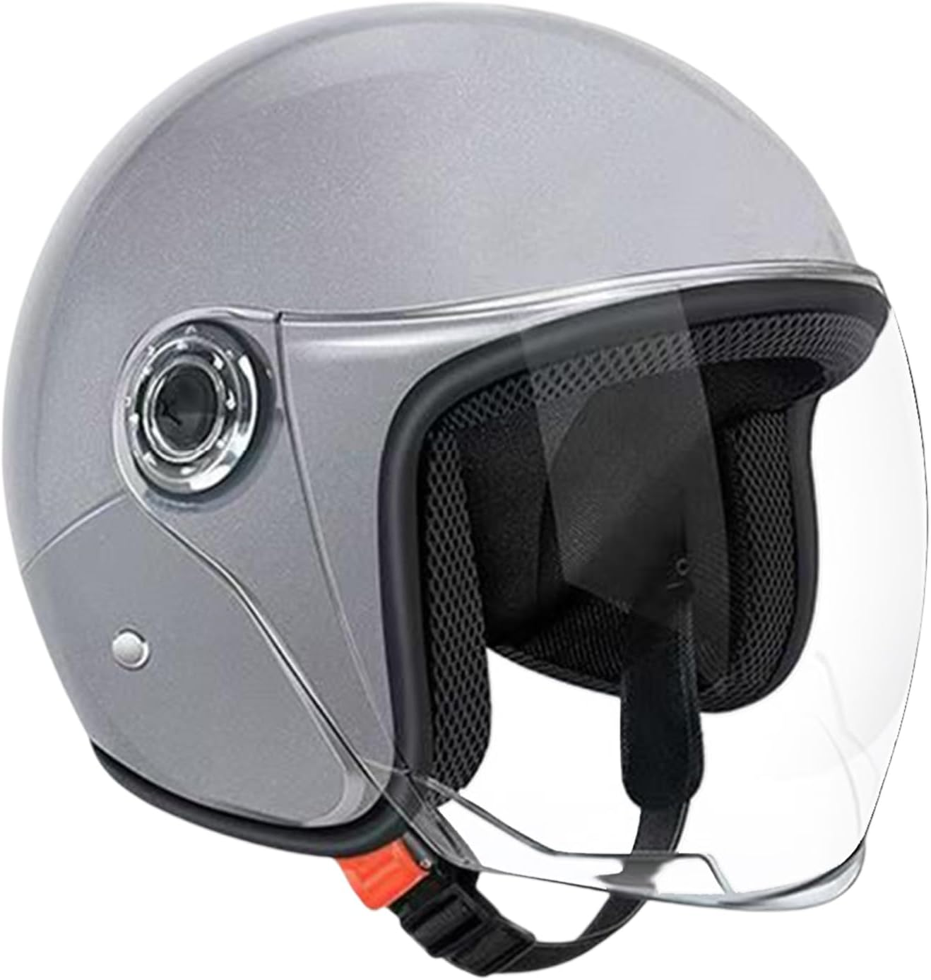 Open Face Motorcycle Helmet, Helmets Motorbike Adult, 3/4 Motorcycle Helmets with Clear Visor, Motorcycles Half Helmet, Moped Scooter Helmetss Four Season for Women, Men image number 2