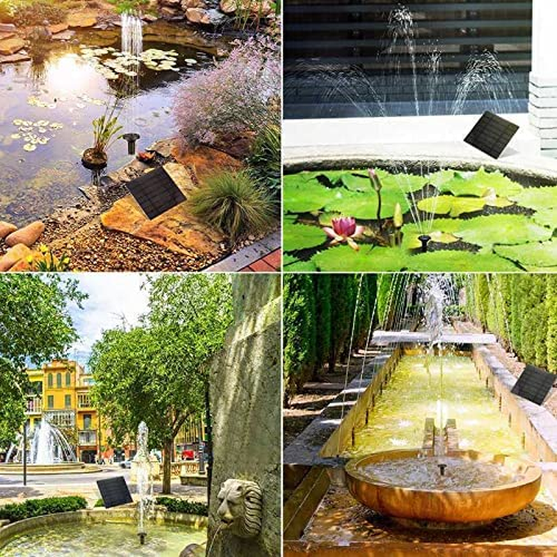 1.5W 2W Solar Powered Water Fountain Pump Bird Bath Pond Pool Garden (1.5W 200L/H)