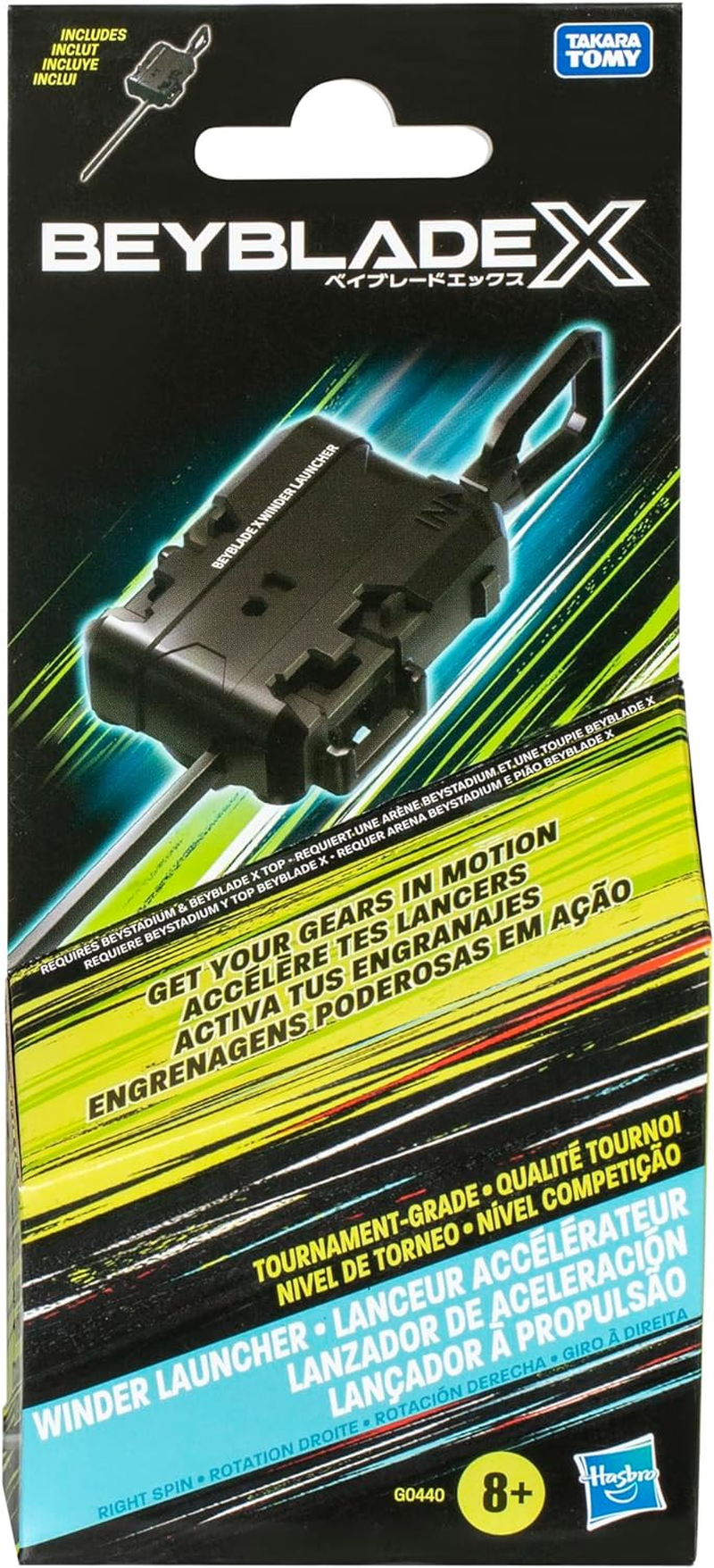 Beyblade X Official Winder Launcher for Use with Beyblade X Spinning Top Toys and Beystadium (Sold Separately); for 8 Year Old Boys and Girls