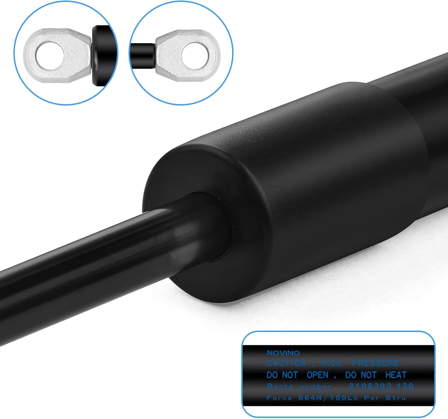 28Inch RV Awning Struts Lift Support Spring Shocks for Camper,2Pcs 150Lb 28.74" 3108392.139 RV Awning Gas Strut 3310555.010 Compatible with Domtic Weather Pro image number 3