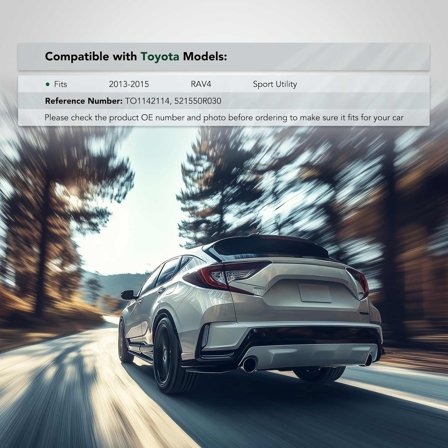 YHTAUTO Rear Left Driver Side Bumper Cover Stiffener Support Bracket Compatible with Toyota RAV4 2013 2014 2015 Sport Utility, Plastic Bumper Bracket image number 3