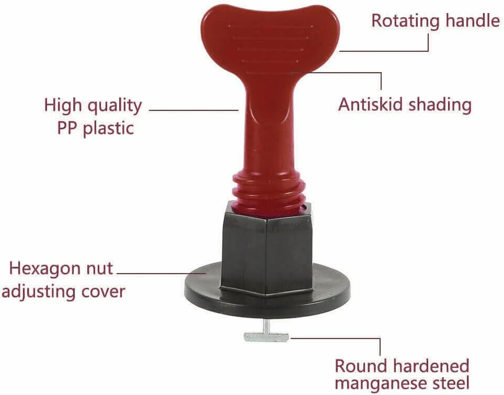 50-200 Tile Leveling System Clips Levelling Spacer Tiling Tool Floor Wall Wrench (6 Wrenches + 150 Pcs Clips) image number 4