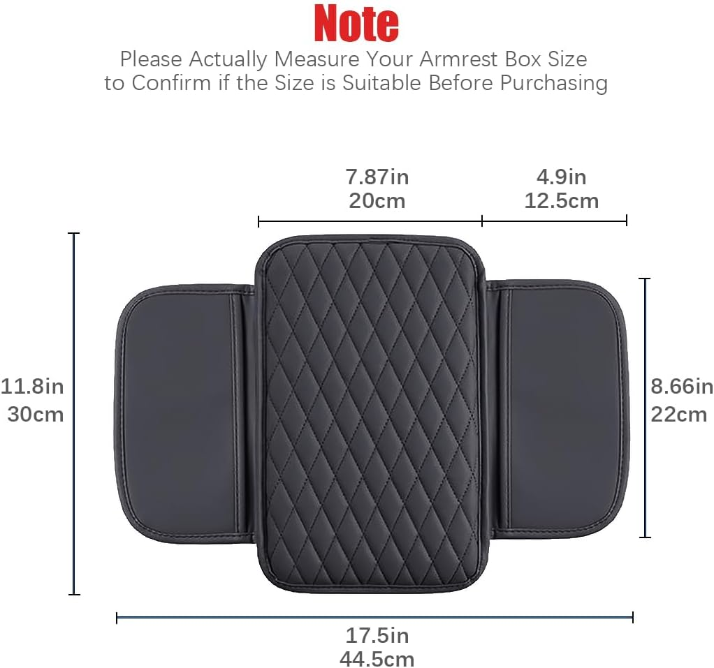 Ladies Car Steering Wheel Cover with Diamond Lattice Girly Classy Fashion Collection Car Steering Wheel Cover with Crown and Diamonds (Queen ONLY) (Armrest Cover) - Black image number 2