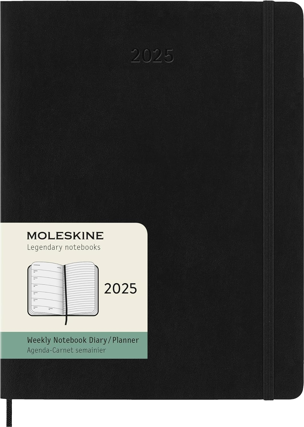 Moleskine Classic 12 Month 2025 Weekly Planner, Soft Cover, XL (7.5" X 9.75"), Black, 144 Pages image number 3