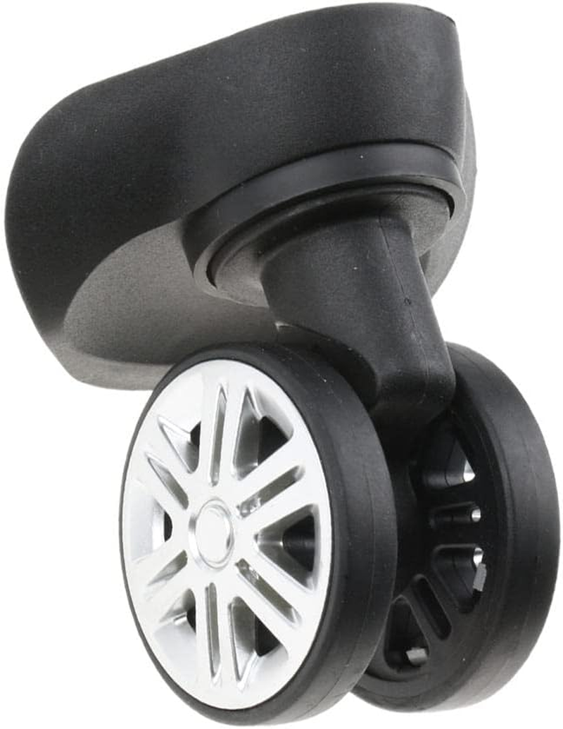 Baoblaze 1 Pair A09 Swivel Dual Roller Wheels Suitcase Luggage Replacement Casters for Travelling Bag