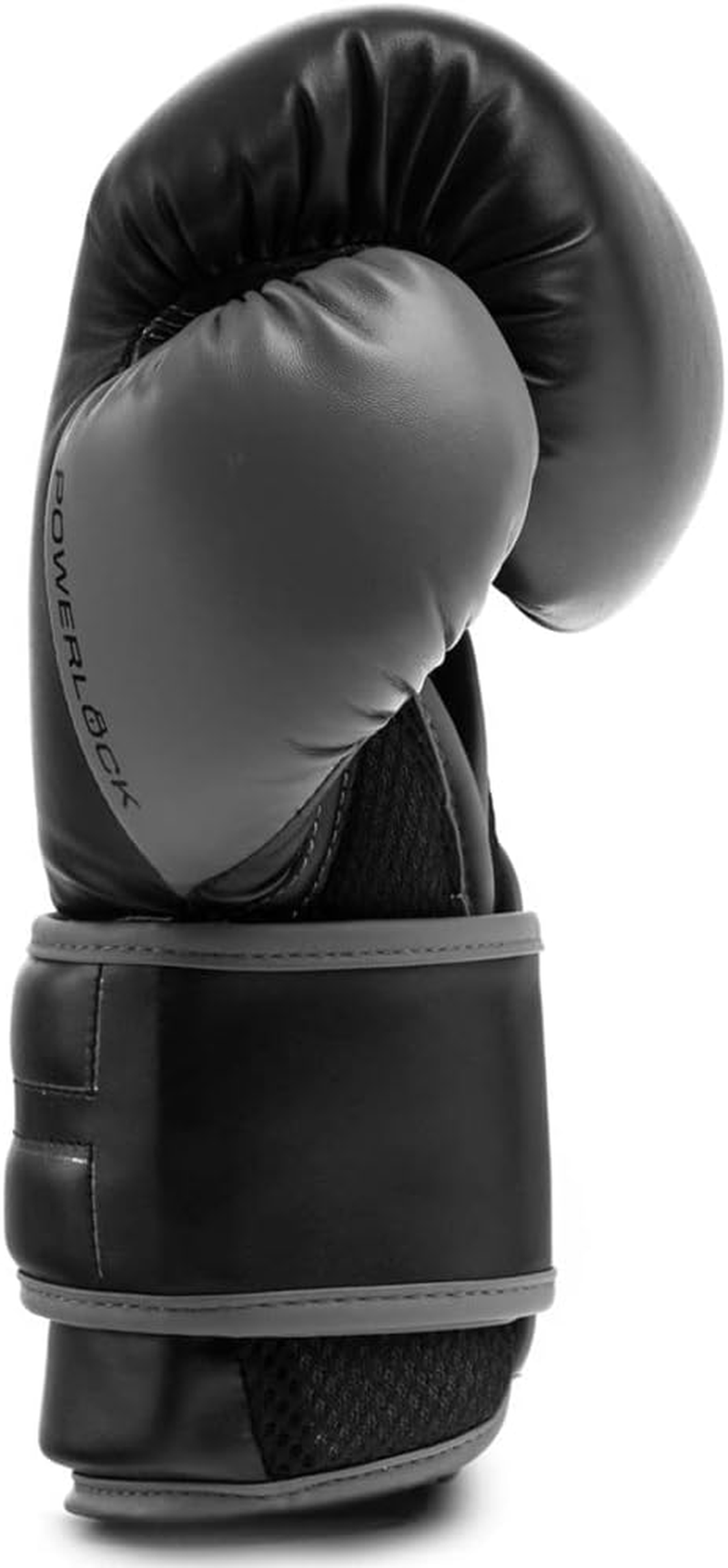 Everlast Powerlock2 Training Boxing Gloves 12Oz Black/Grey 12Oz Black/Grey image number 1