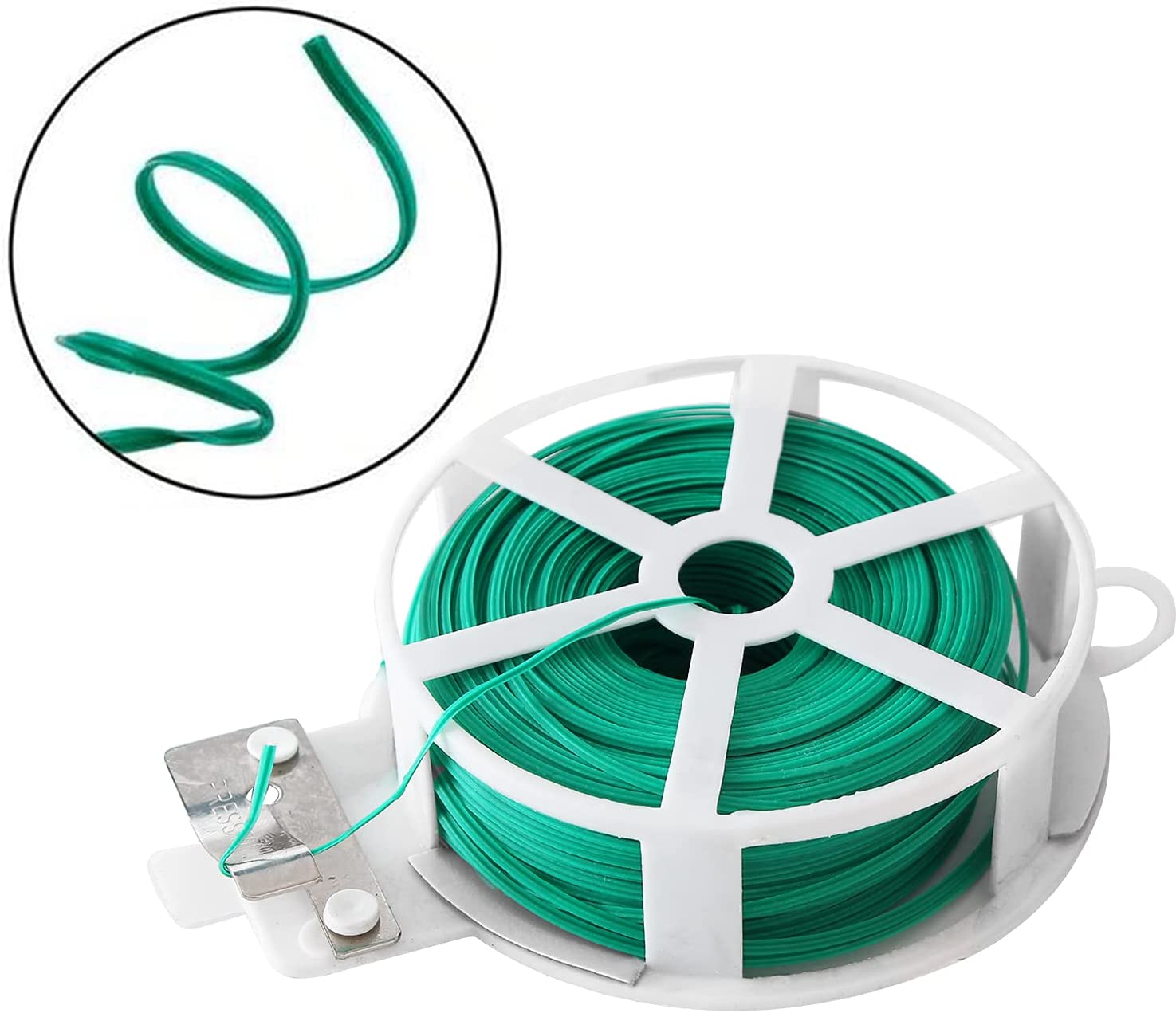 2PCS 2Mm*100M Garden Wire Set Soft Garden Ties Plant Twist Wires for Gardening Climbing Plants, Vines, Shrubs and Flowers (GREEN) image number 3