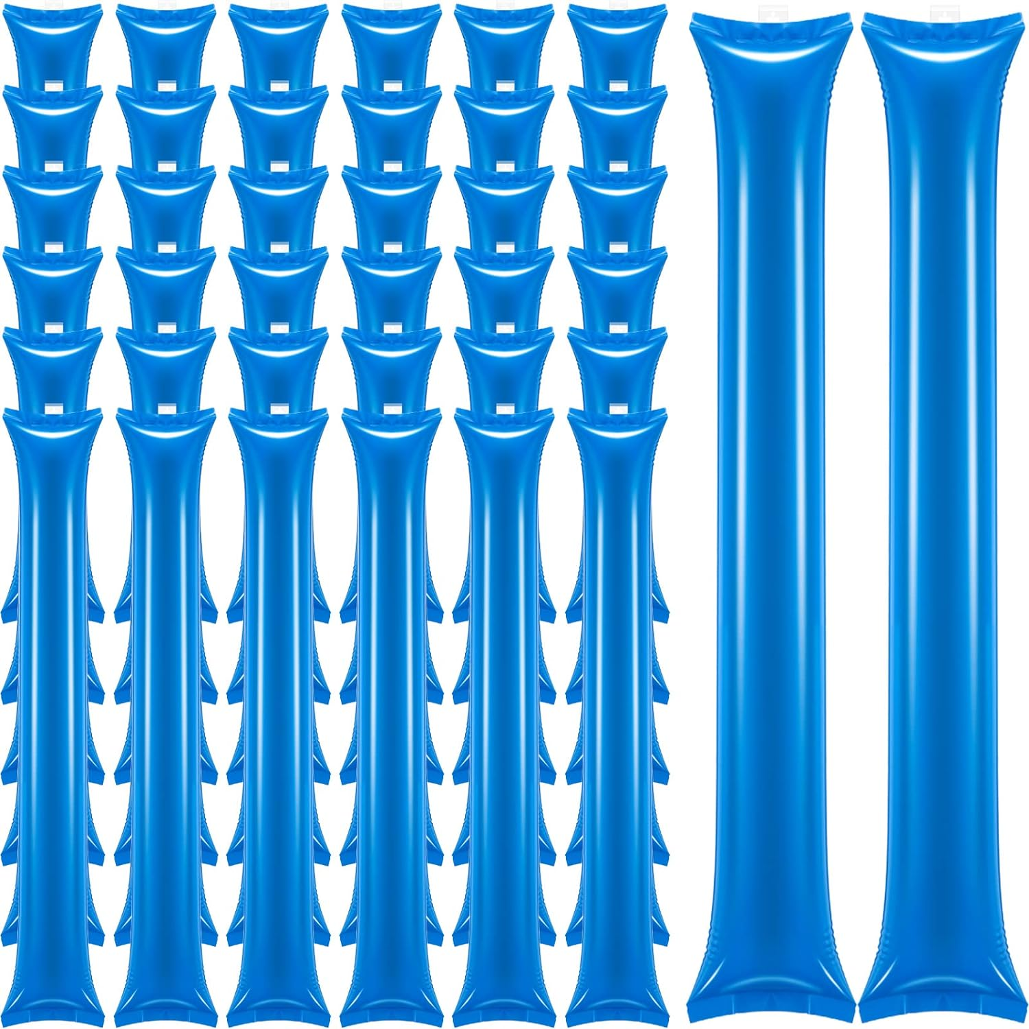 120 Pcs Thunder Sticks Thicken Bam Bam Plastic Cheering Sticks Inflatable Noise Makers for Sporting Events Team Spirit Cheerleading Stick for Sporting Cheers Basketball Football Dance Party