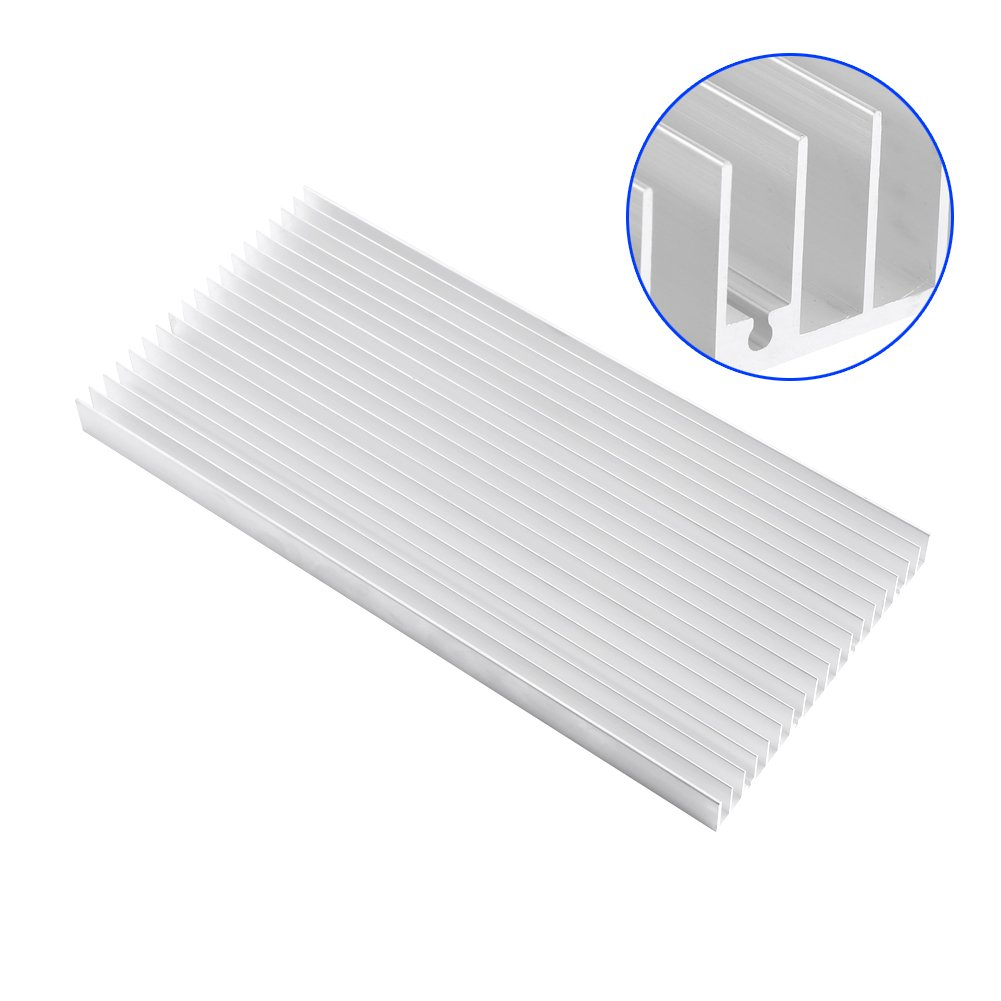 Aluminum Chipset Heatsink Radiator Heat Sink Cooling Fin Silver for High Power LED Power Active Component 300 X 140 X 20Mm image number 4