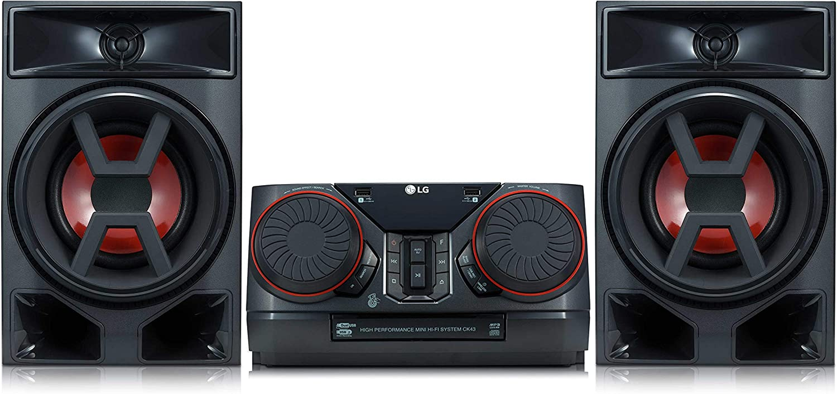 LG XBOOM 300W Hi-Fi Shelf System (CK43), Black