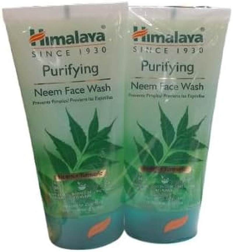 HIMALAYA HERBALS Purifying Neem Face Wash Gel 150G | Natural Moisturising Facial Cleanser | Deeply Cleans Pores and Acne | Oil Control Herbal Facial Wash (Face Wash Gel, 2-Pack SAVER)