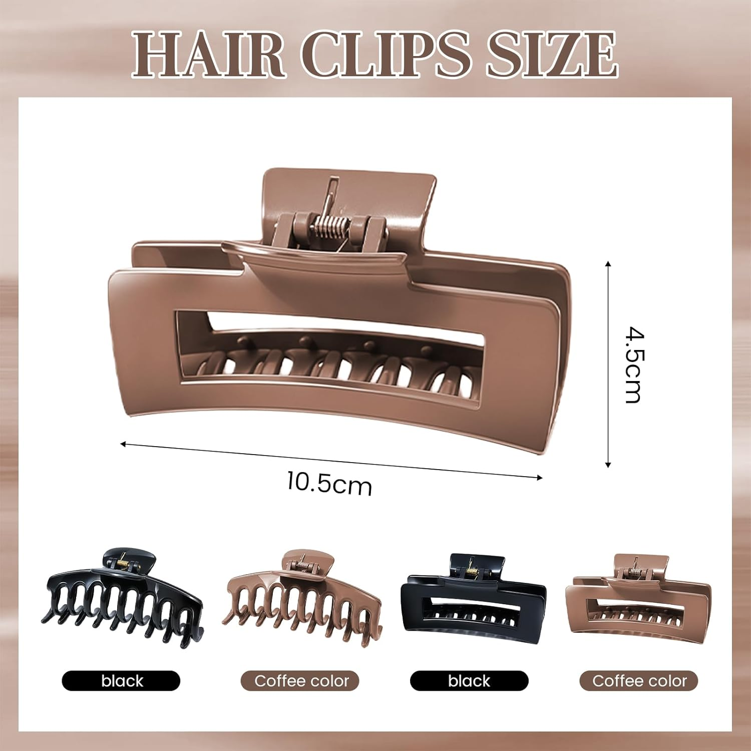 Vesavifaka 4 Pack Silicone Cloud Claw Clips, Soft & Flexible Cozy Claw Clips, Large Non-Slip Squishy Hairclips for Thin and Thick, Hair Accessories for Women & Girls image number 4