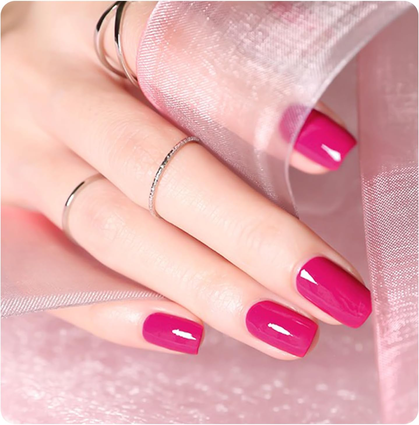 Vishine 36Pcs Pretty Blue Purple Glitter Gel Nail Polish Set, Base Coat Glossy Matte and Glitter Top Coat Nail Polish Set Green Red Pink Collection image number 1