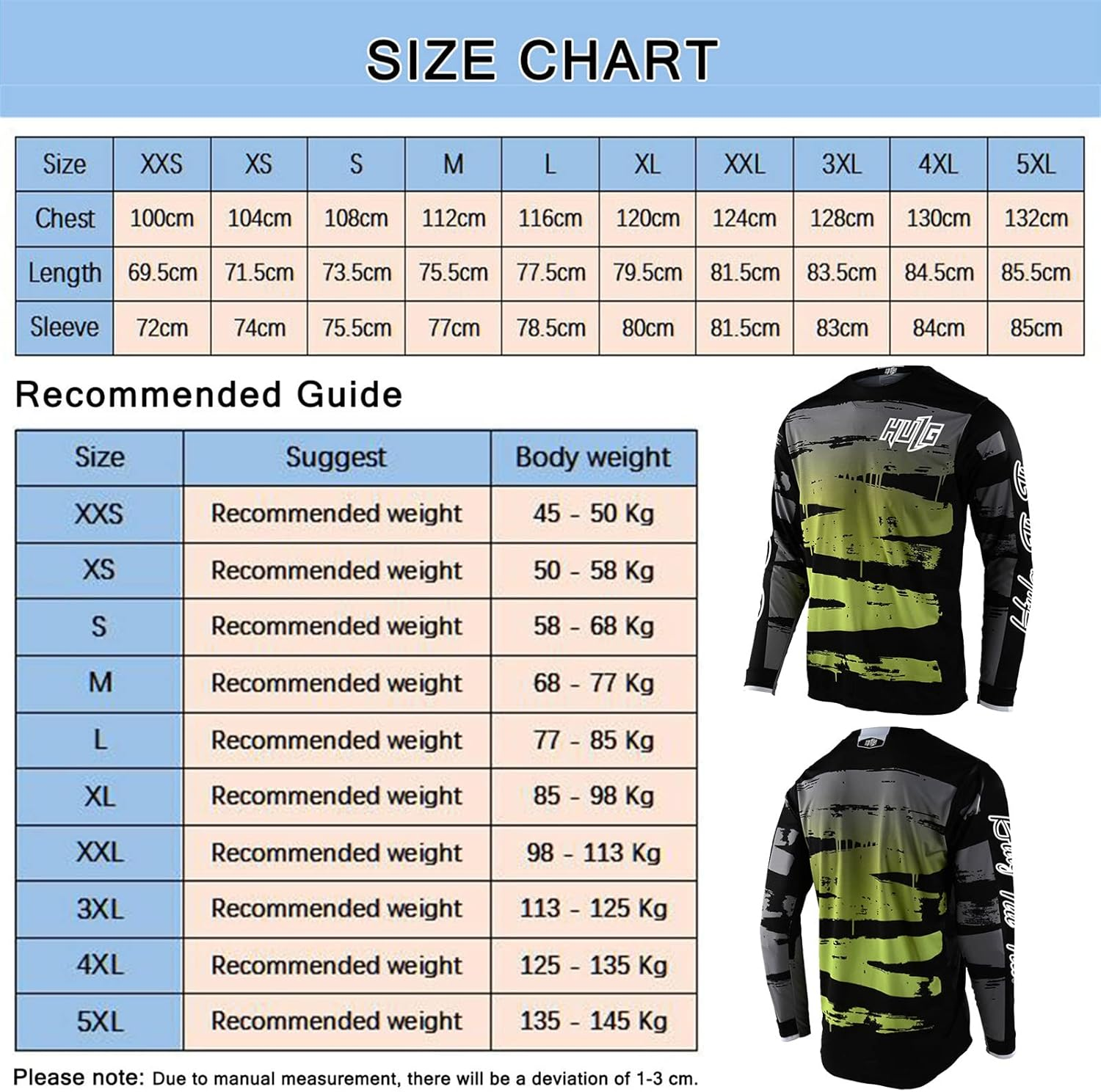 HULG Men'S Cycling Jersey Mountain Bike Motocross Jersey Long Sleeve MTB T-Shirt Downhill Cycling Jersey Quick-Drying image number 6