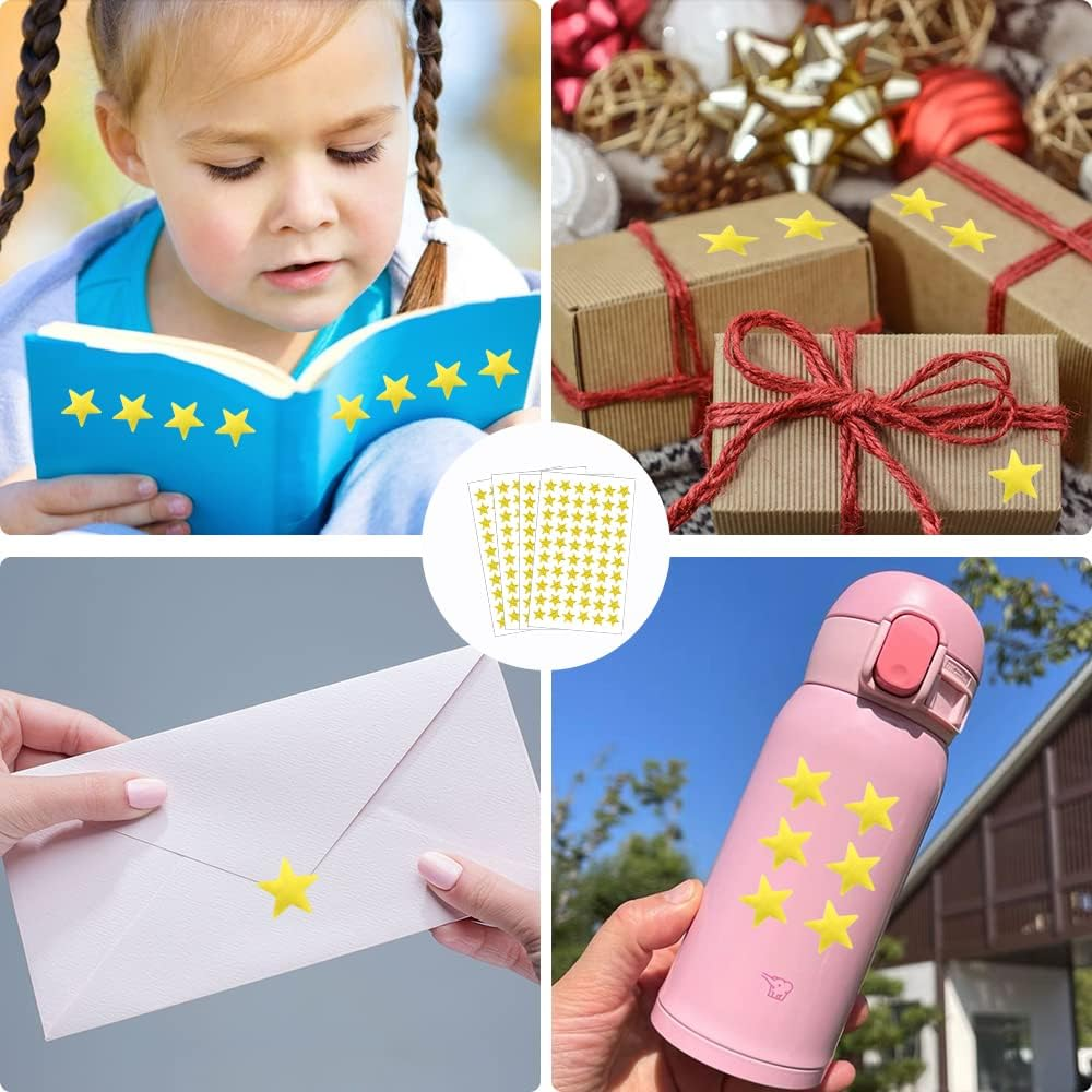 1080 PCS Gold Star Stickers, Small Star Stickers, 20 Sheets Foil Star Metallic Stickers, Star Sticker for Kids Reward, School Planner, Behavior Chart, Classroom Teacher Supplies, DIY, Home image number 5