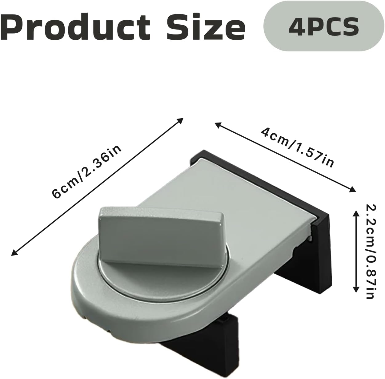 4 Sliding Door Security Locks, Instant Slide Window Track Rail Stoppers for Enhanced Child Safety & Travel Convenience, Tool-Free Installation, Prevents Forced Entry, Reusable & Portable