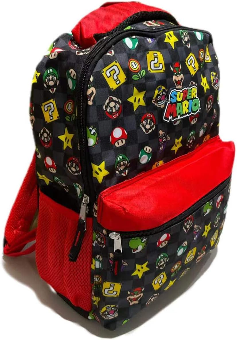 AI ACCESSORY INNOVATIONS Sonic the Hedgehog 16 Inch Character Print Backpack - Super Mario Blue image number 4