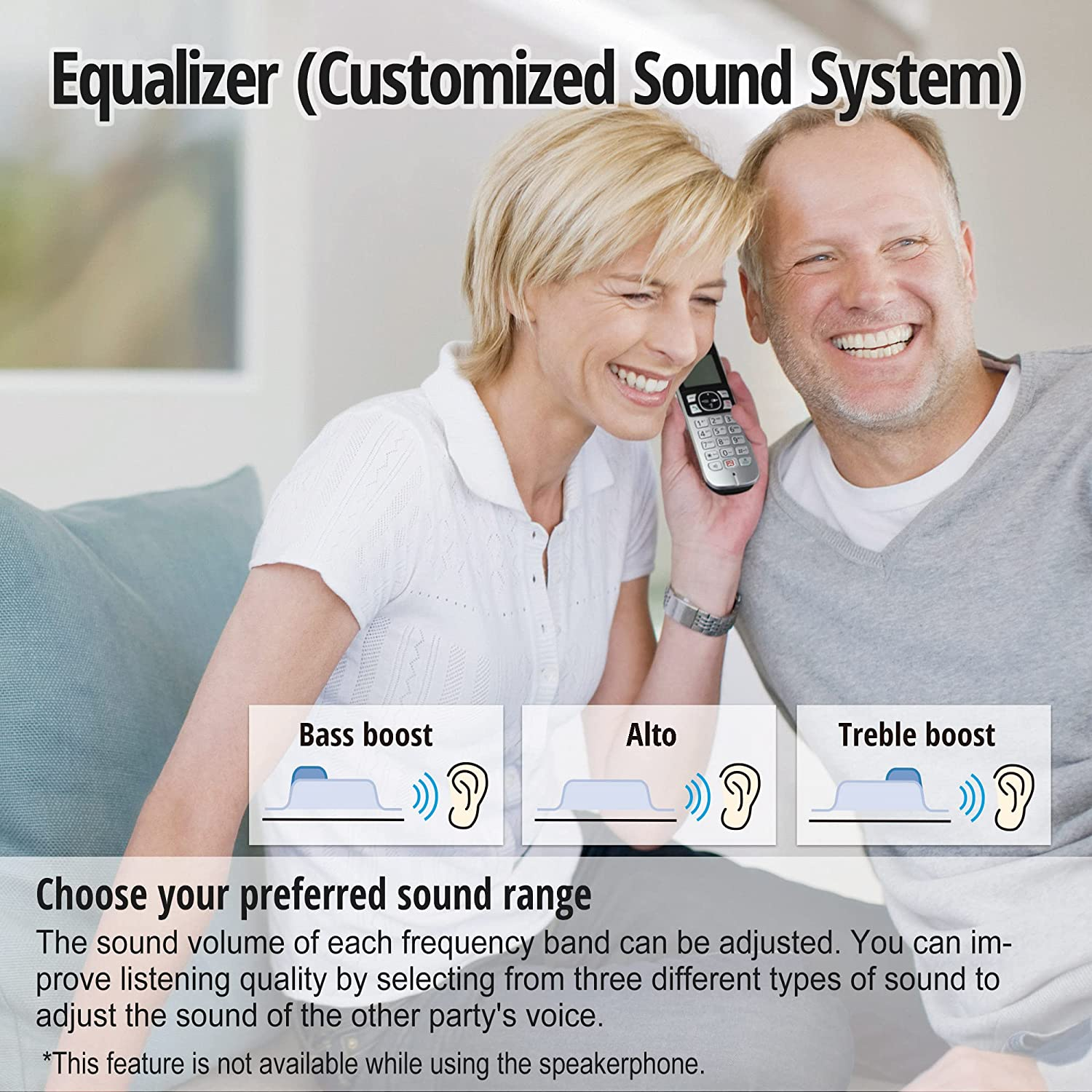 Panasonic DECT Digital Cordless Phone with Built-In Answering Machine and 2 Handsets (KX-TG6822ALB), Black & Silver image number 3