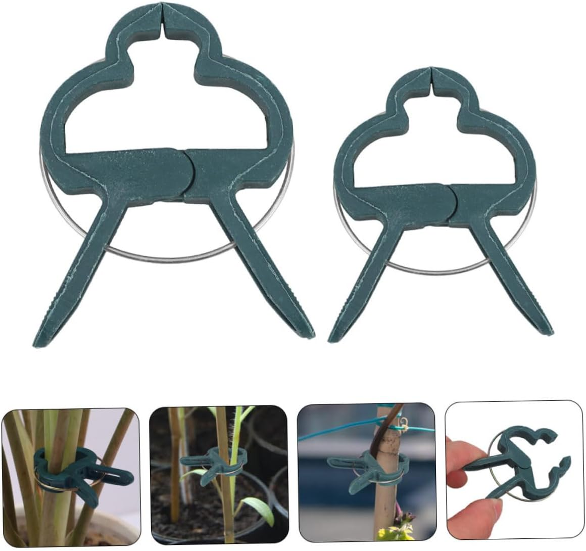 ROMISBABA 50Pcs Gardening Plant Clips Plant Support Clamps Indoor Outdoor Vine Climbing Grafting Gripper Clips image number 1