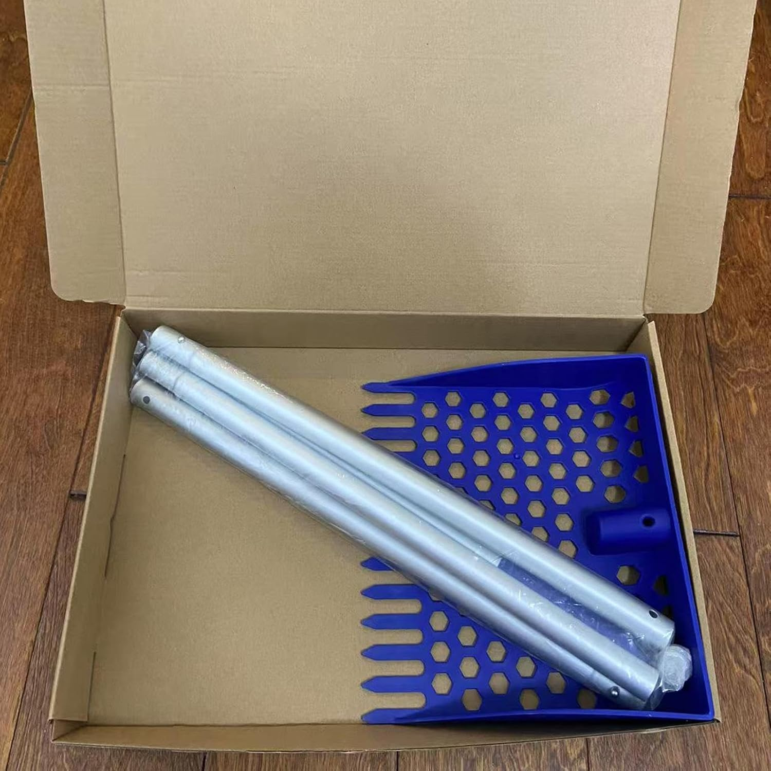 Poultry Litter Scoop - Farm Waste Remover, Detachable Aluminum Poop Cleaning Tool, Aluminum Alloy Cleaning Tool, Multi Animal Washing Gadget | Chicken Poop Scooper for Goats Pony Cats Dogs Farm Use image number 5