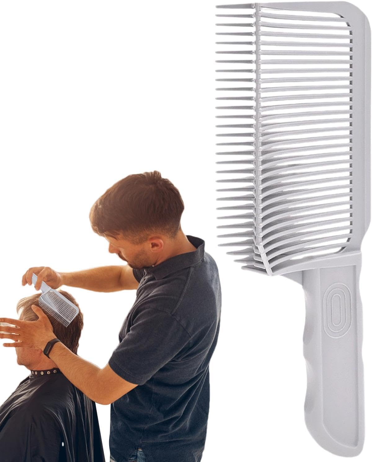 Professional Barber Comb, Home Barber Comb - Curved Shape Barber Combs Gradient Comb - Ergonomic Hair Combs Hair Blending Tool For image number 3