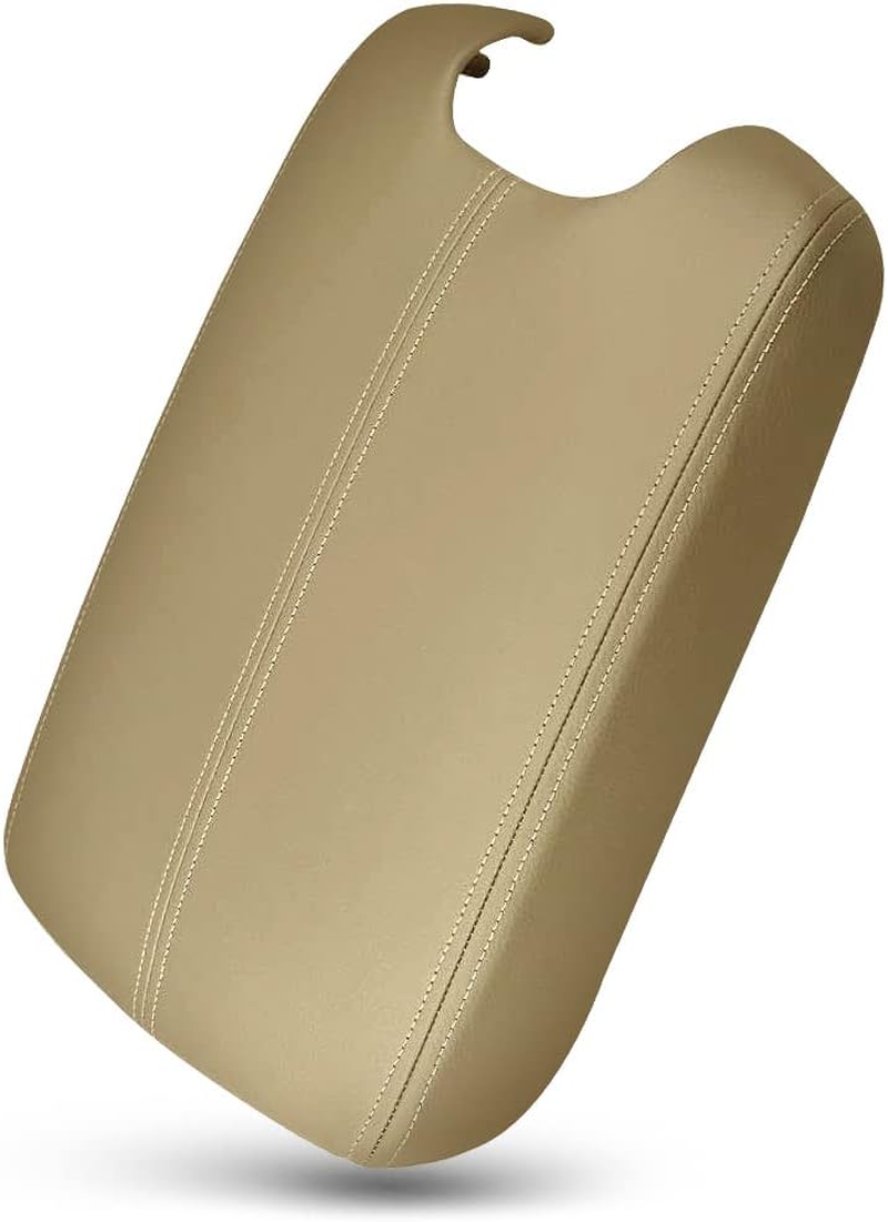 UMISHI Center Console Armrest Cover for 2008 2009 2010 2011 2012 Honda Accord Auto Leather Suture Console Lid Cover Replacement (Beige) image number 5