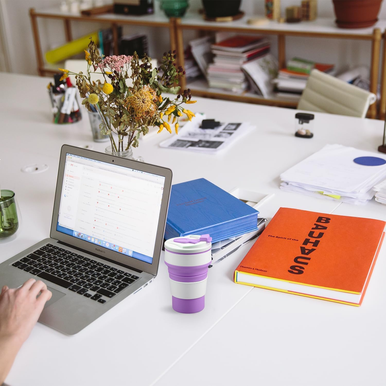 2Pcs Travel Silicone Folding Cups,Silicone Foldable Mug with Lid,Silicone Collapsible Travel Cup,Silicone Folding Camping Cup,Foldable Silicone Collapsible Cup,Silicone Travel Folding Cup, 350Ml image number 4