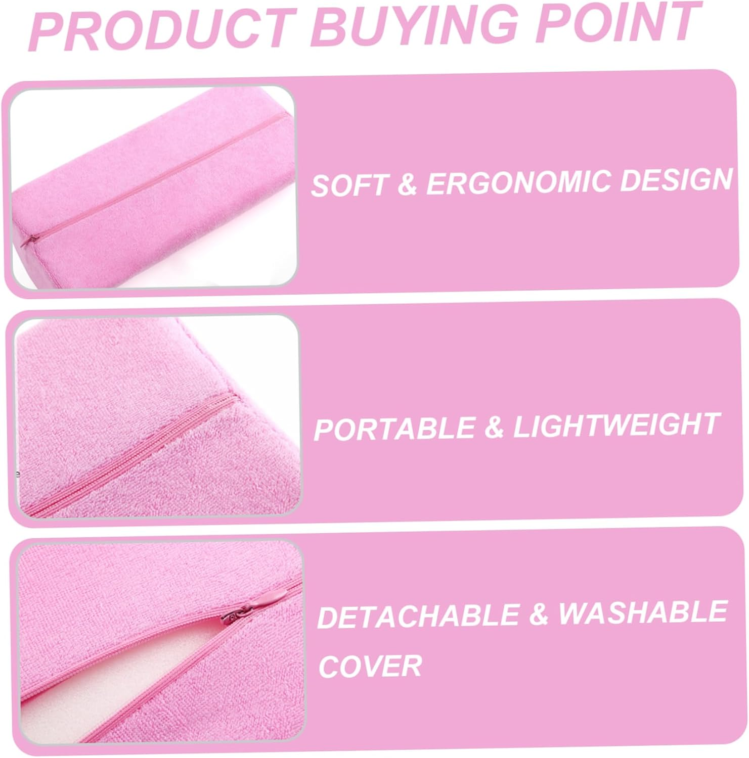 Manicure Hand Rest Nail Hand Rest, Soft Comfortable Manicure, Detachable Washable Arm Pillow, Portable Makeup Cosmetic Tools image number 2