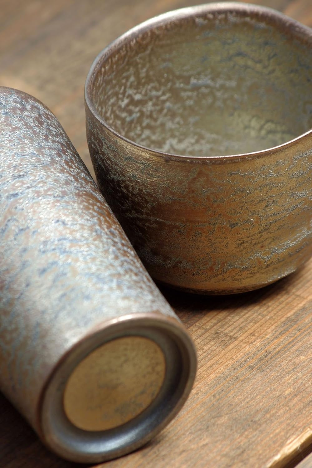 Shigaraki Ware 30-5666 Hechimon Masano Tomita Yugen Ginhana Free Cup, Black Gold image number 4