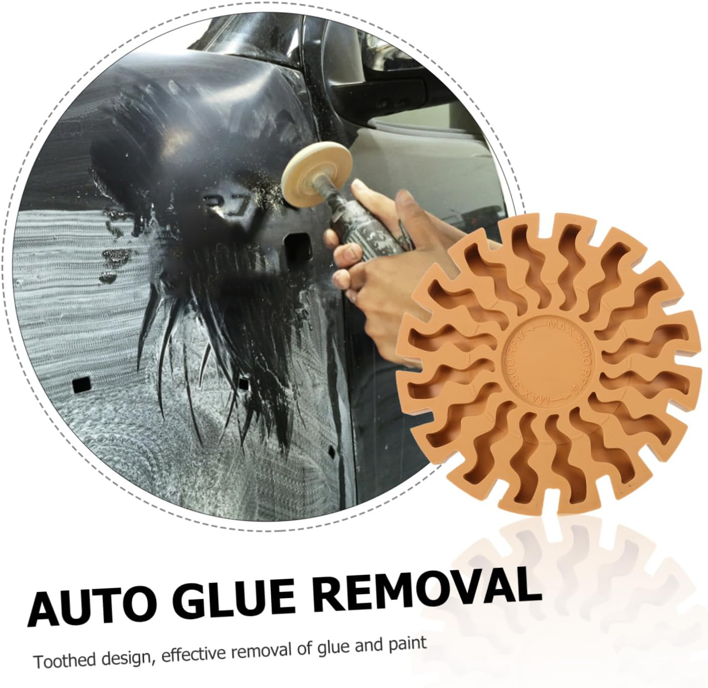 Car Tire Decal Remover Wheel Adhesive Removal Tool for Drill Efficient Sticker and Paint Eraser Wheel for Automotive and Home Use image number 6